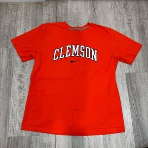 Nike Clemson Tigers Men's Regular Fit T-Shirt Size XL Orange Cotton Short Sleeve